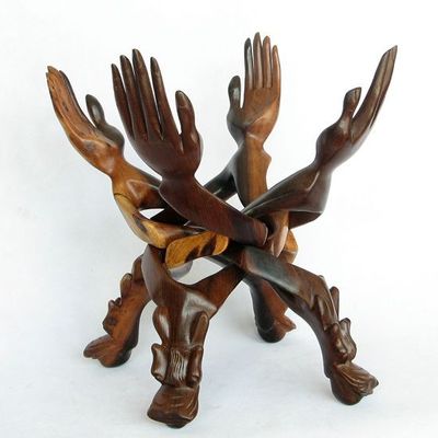 雅軒齋紅木雕刻工藝品擺件 融合藝術與實用的多功能茶臺